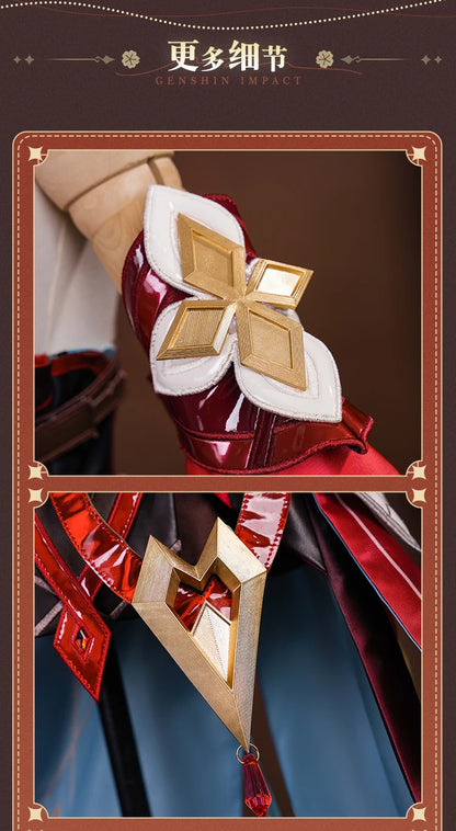 Genshin Impact Alice Cosplay Costume Wig Dress Headwear Ring Game Uniform Halloween Party for Women Girls Role Play Outfit Props