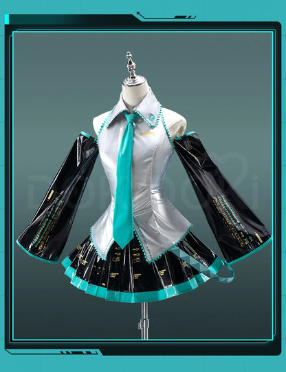 IN STOCK Mikuu Cosplay Costume DokiDoki-R Mikku Cosplay Women Cute Short Dress Costume Mikuu Cosplay Christmas