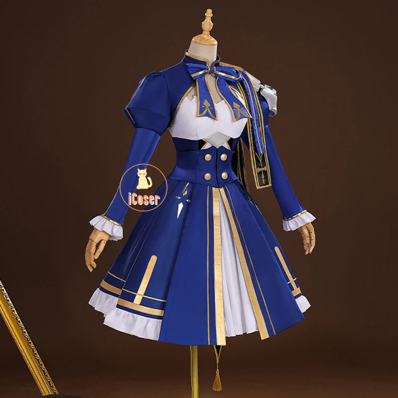 iCoser Honkai Star Rail Fate Saber Cosplay Costume Wig Dress Uniform Headwear Carnival Halloween Party Women Girls Props Gifts