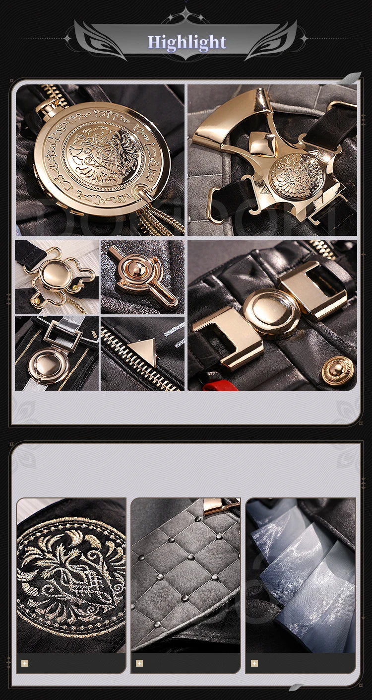 IN STOCK Zani Cosplay Costume Game Wuthering Waves DokiDoki-SR Women Costume Zani Cosplay Wig Metal Accessories Halloween