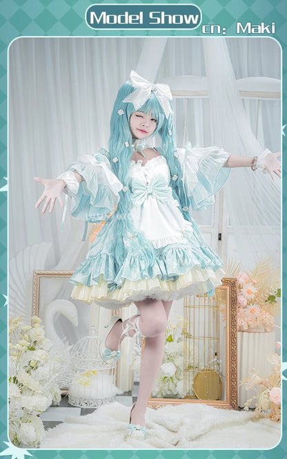 LAST BATCH UWOWO Mikku Cosplay Costume Rakutenn Collabb Happy 16th Anniversary Birthday Cosplay Women Costume Dress Outfits