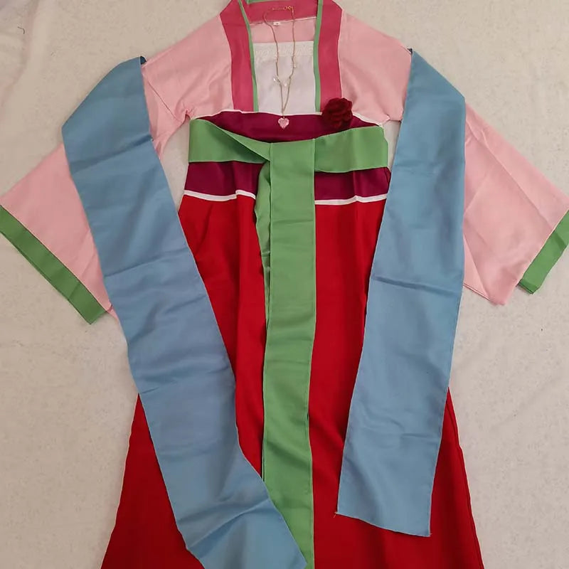 Maomao Anime Apothecary Diaries Pink Kimono Set Polyester Elastane