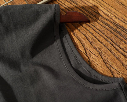 Summer New American Retro Sleeveless O-neck Soild Color T-shirt Men's Fashion 100% Cotton Washed Old Casual Sports Vest Tops