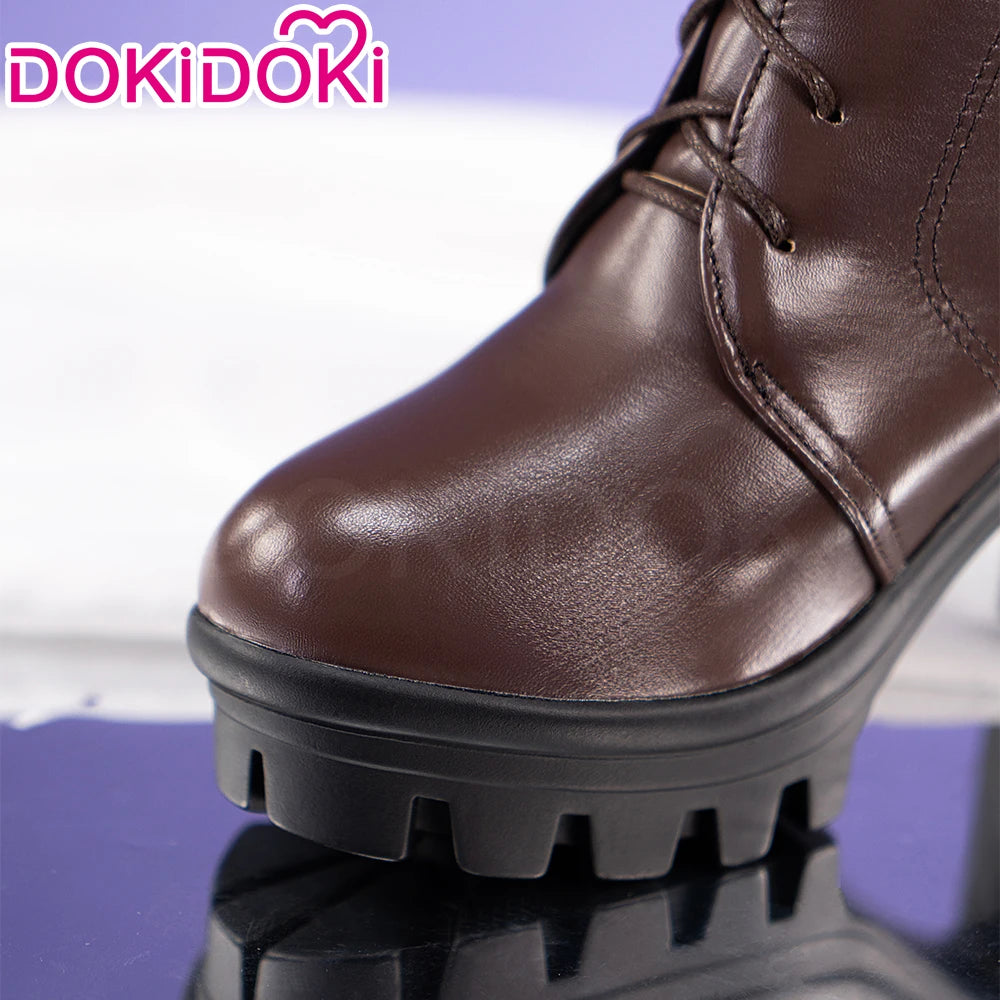Ciel Phantomhive Andateika Cosplay Shoes Anime DokiDoki Men 9cm Heel Ciel Phantomhive Brown Cosplay Undertaker Halloween Boots