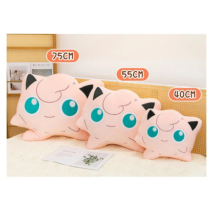 40/75cm Jigglypuff Pillow Pokemon Plush Toys Anime Doll Cartoon Cushion Large Pokémon Plushie Kawaii Stuffed Gift for Kids Xmas