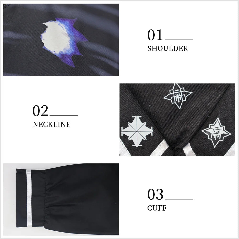 The Hundred Line Kako Tsukumo Cosplay Costume Wig Battle Uniform Skirt Hairband Last Defense Academy Halloween Party for Women