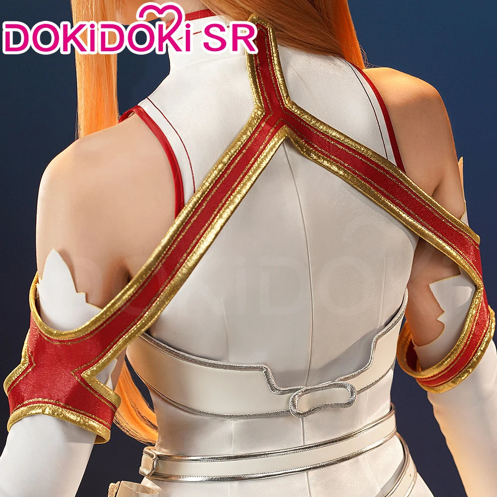 IN STOCK Yuuki Asuna Cosplay Costume Anime Sword Art Online Cosplay DokiDoki-SR Female Costume Yuuki Asuna Halloween Cosplay Wig