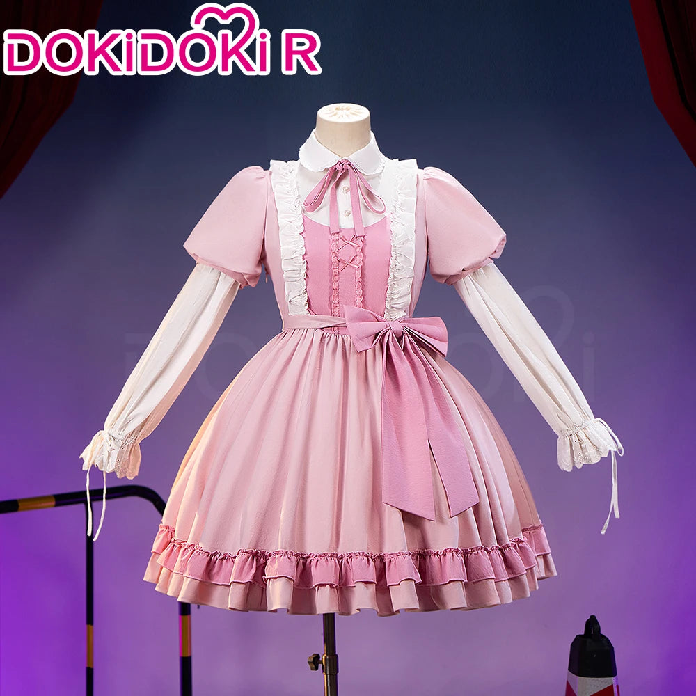 Stocking Cosplay Costume Anime DokiDoki-R Women Pink Dress Cute Stocking Cosplay Costume Lolita