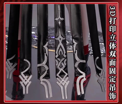 Arknights Exusiai The New Covenant Cosplay Costume Wig Uniform Headwear Earrings Halloween Party for Women Girls Carnival Outfit