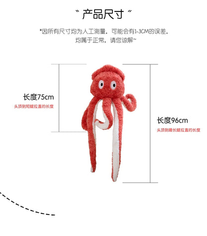 80-90cm Large Ocean Animal Octopus Plush Pillow Huggable Plushies Squid Soft Toy Sofa Bed Pillow Cushion Birthday Gift