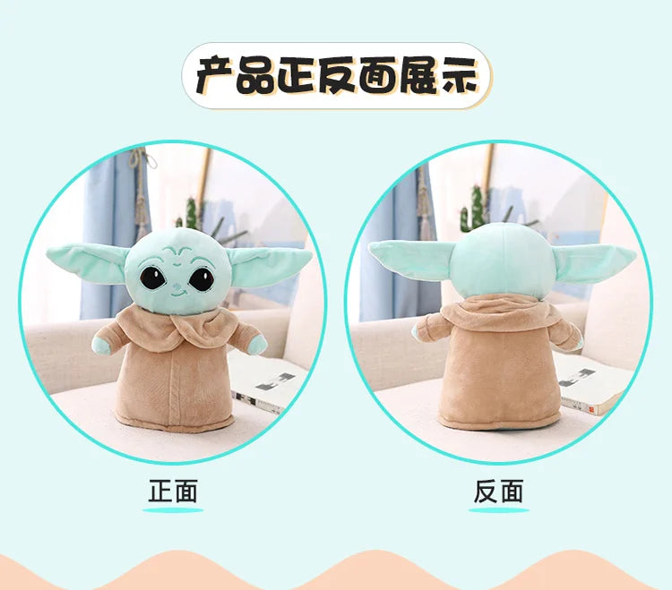 18cm Disney Star Wars Anime Yoda Grogu Mandalorian Figure Yoda Baby Dolls Model Stuffed Cartoon Yoda keychain Kid Toy Gifts Deco