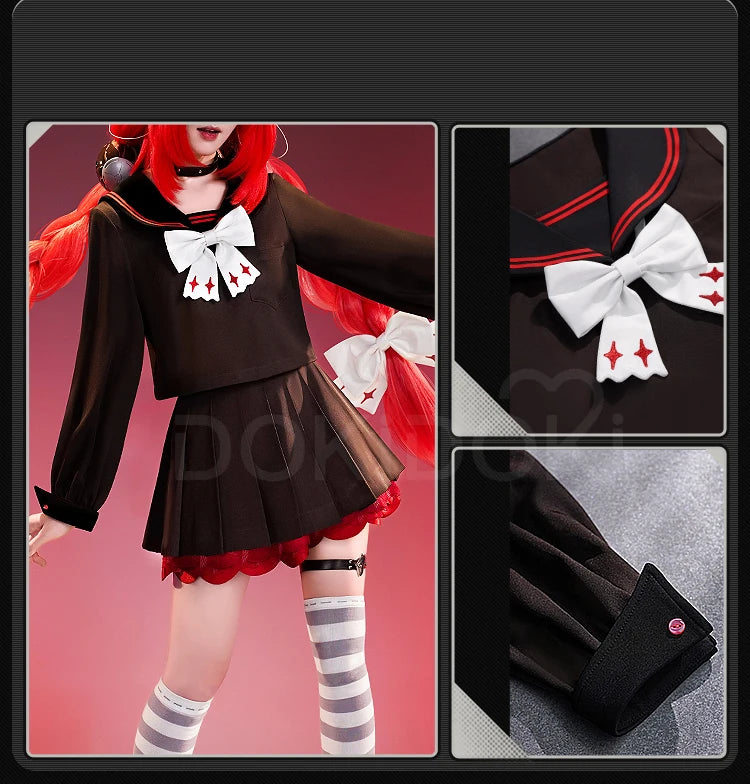 Ukinami Yuzuha Cosplay Costume Game Zenless Zone Zero DokiDoki-SR ZZZ Women Cute Pink Sweater Yuzuha Halloween Cosplay