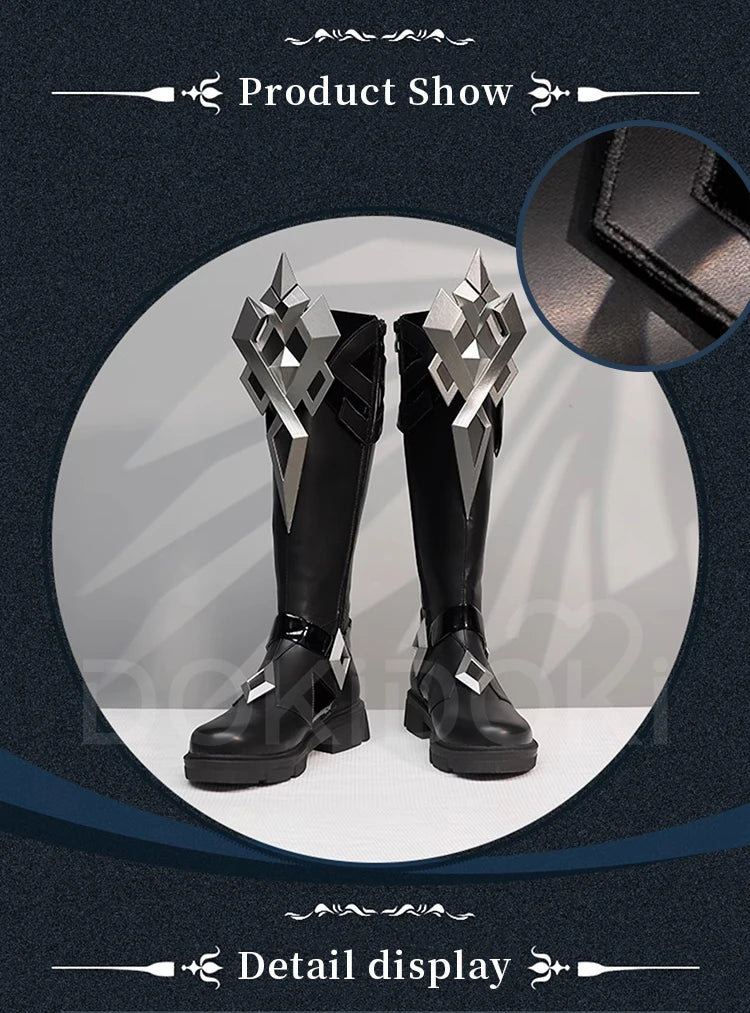 Captain Capitano Citlali Ororon Shoes Game Genshin Impact DokiDoki Men Women Capitano Cosplay Long Boots