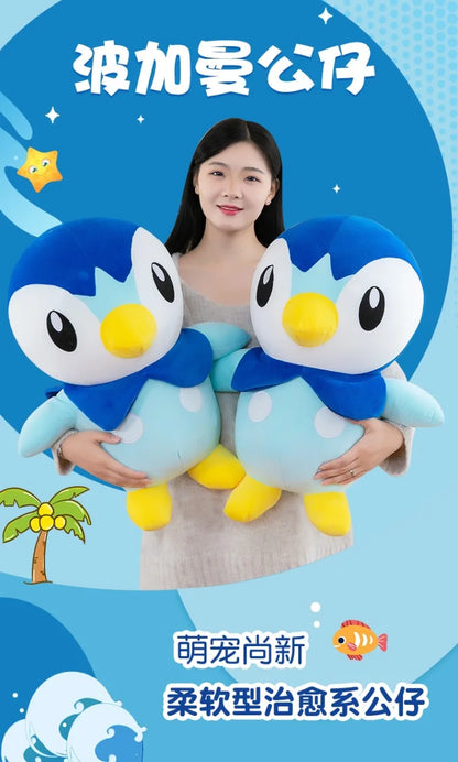 Pokemon Kawaii Piplup Plush Toys Cute Cartoon Stuffed Soft Toys Anime Penguin Plushie Big Doll Throw Pillow Kids Birthday Gift