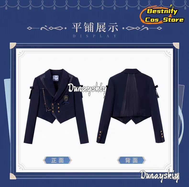 Genshin Impact Furina Cosplay Costume XS-XL Polyester Set