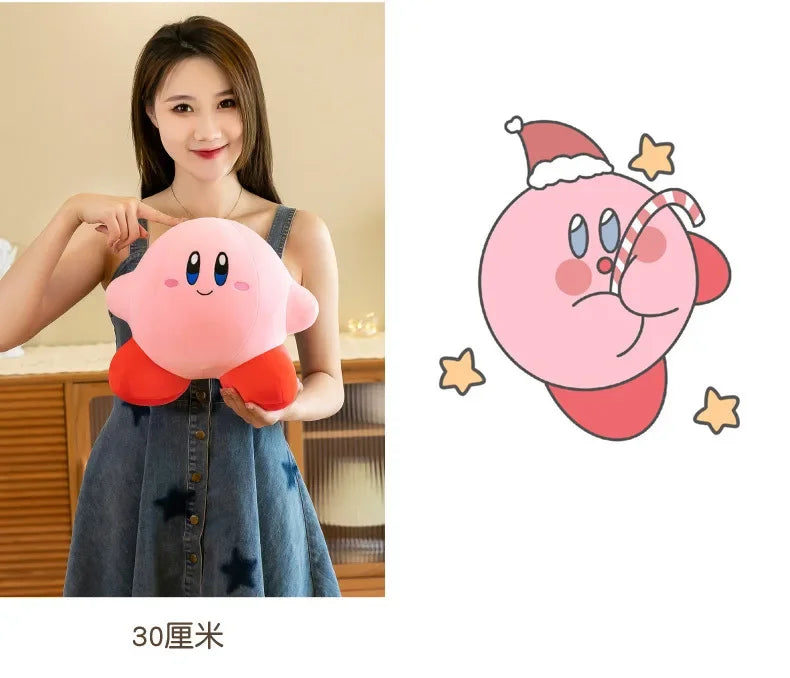 50cm Big Size Kirby Anime Plush Stuffed Doll Pink Plushies Pillow Room Decorated with Kawaii Peluche Children's Holiday Gifts