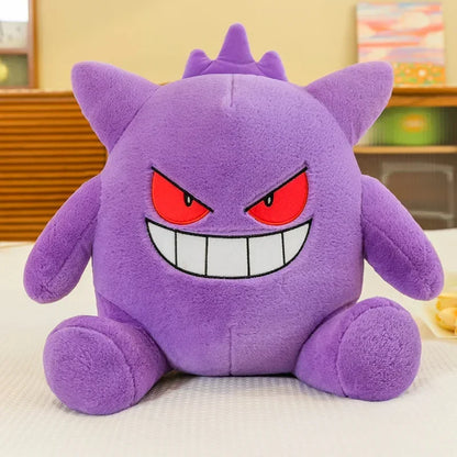 30/80cm Pokemon Gengar Stuffed Plush Toys Cartoon Cute Anime Dolls Huge Purple Pokémon Plushie Pillow Birthday Gift for Kids