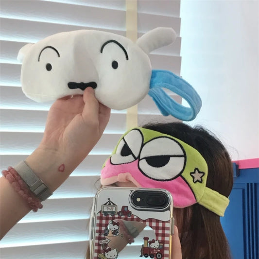 Crayon Shin Chan Eye Mask Plush Sleeping Eye Patch Cute Buriburizaemon Shiro Shading Sleep Eyepatch Girl Kids Eyeshade
