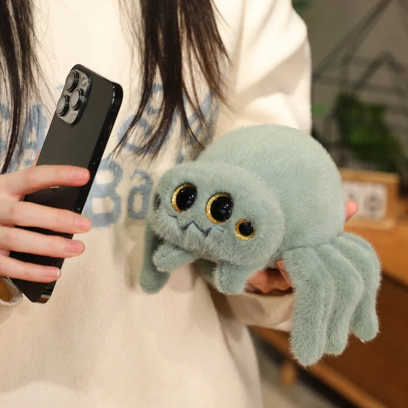 Cute Stuffed Animal Jumping Spider Plushies Colorful Four Eyed Spider Plush Keychain Bag Decor Pendant Spiders Soft Toys