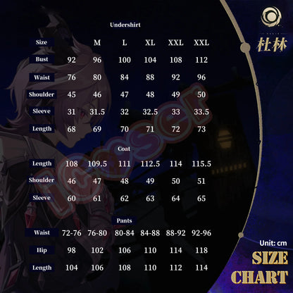 Genshin Impact Durin Cosplay Costume Wig Uniform Game Role Play Outfit Headwear Halloween Party for Women Men Carnival Cos Props