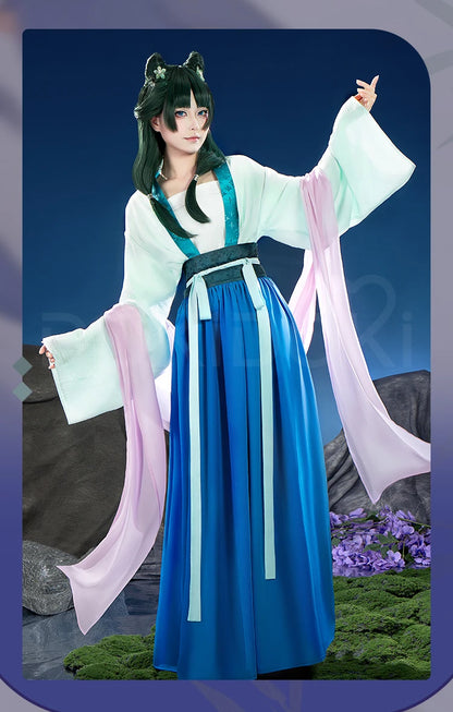 IN STOCK Maomao Cosplay Costume Anime The Apothecary Diaries【XS-4XL】DokiDoki-SR Mao Mao Frog Blue Dress Halloween Wig Season 2