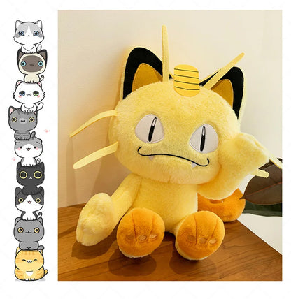 35/50CM Big Size Pokemon Meowth Plushies Cartoon Anime Plush Pillow Soft Doll Kawaii Stuffed Plushie Ornament Children's Gifts