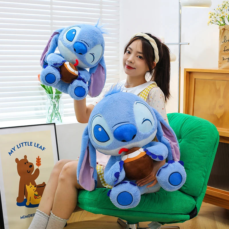 Disney 30-70cm Lilo&Stitch Cute Cartoon Dolls Toys Anime Soft Stuffed Dolls Pillow Appease Toys Birthday Decoration Toys Girls