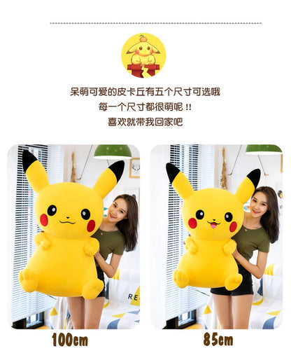 Pokemon Pikachu Plush Toys Anime Pokémon Large Plushie Dolls 40/100cm Cute Stuffed Pillow Pikachu Christmas Gifts for Childrens