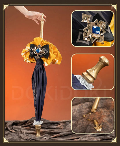 IN STOCK Navia Cosplay Costume Game Genshin Impact DokiDoki-SR Women Halloween Costume Metal Accessories Medieval Navia Wig