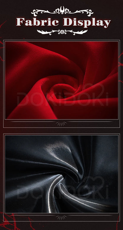 Hornet Cosplay Costume Game DokiDoki-R Men Women Halloween Costume Hornet Red Cloak Cosplay Mask Halloween