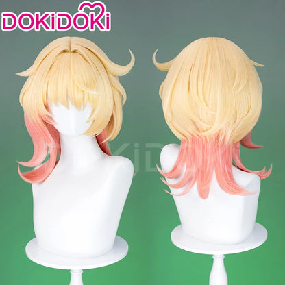 Emilie Wig Game Genshin Impact Cosplay Wig DokiDoki Perfumer Emilie Cosplay Glasses Necklace Women 45cm Short Hair Free Wig Cap
