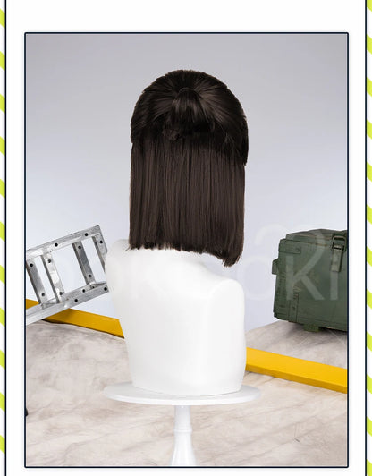 Ishaa Ekkoo Maddiee Aniviaa LeBlancc Cosplay Wig Game Anime DokiDoki Women Men Short Hair Ishaa Cosplay Free Wig Cap