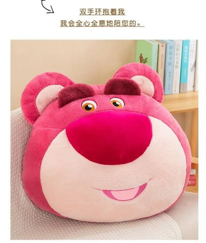 65cm Disney Toy Story 4 Strawberry Bear Cute Girl Heart Bear Backrest Plush Toy Doll Pillow Doll Cushion with Strawberry Flavor