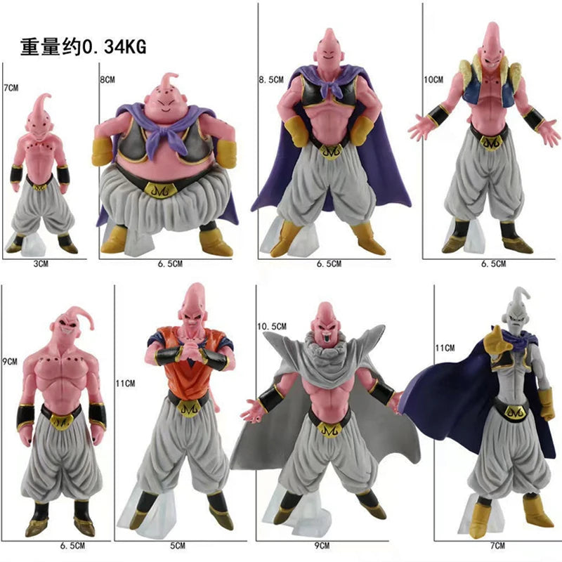 8pcs Dragon Ball Z Majin Buu PVC Action Figure Set Anime Model Toys for Adults and Kids - 8Pcs 1set