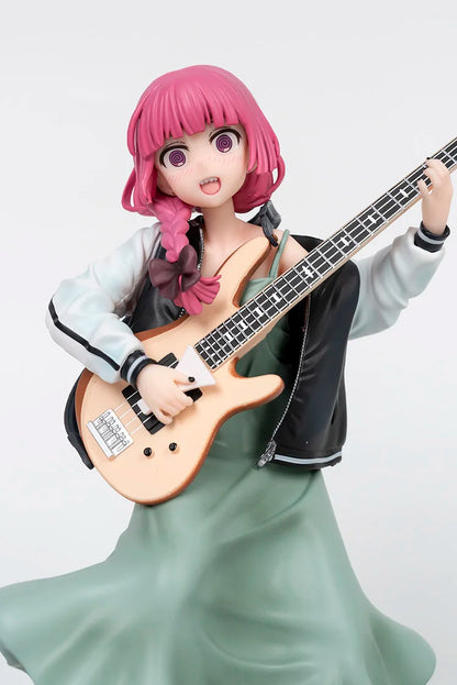 In Stock Kikuri Hiroi Anime Figure BOCCHI THE ROCK! Bassist Kikuri Hiroi Figure 3 Faces PVC Statue Collection Model OrnamentGift