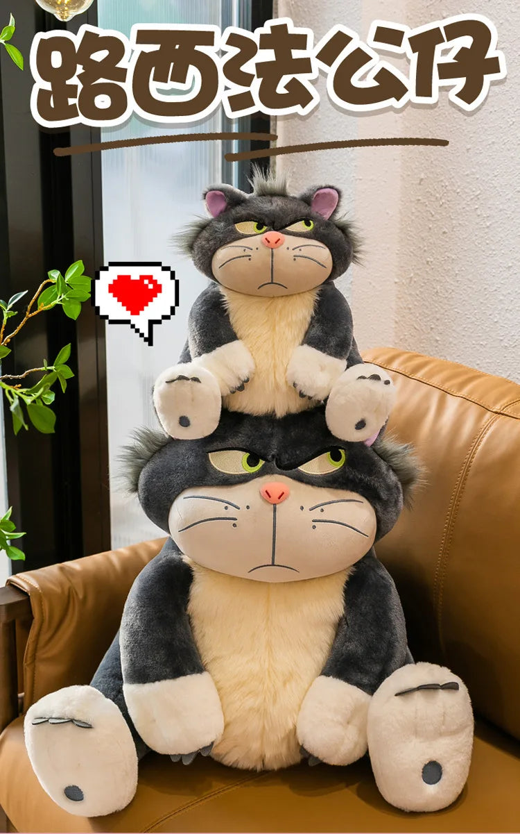 45/60/80cm Big Size Disney Lucifer Kawaii Anime Plush Stuffed Doll Room Decoration Cartoon Plushie Pillow Ornament Children Gift