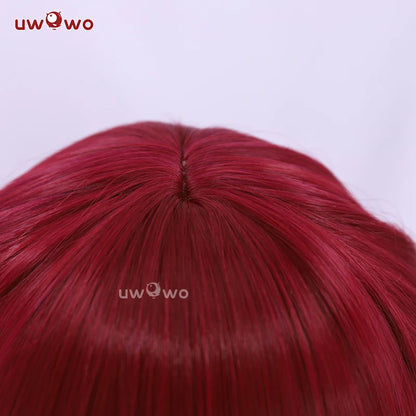 UWOWO Ahri Wig Game League of Legends/LOL: Foxfire Ahri 2023 ASU Cosplay Wig Long Hair with Ear Brown Red Hair 80CM