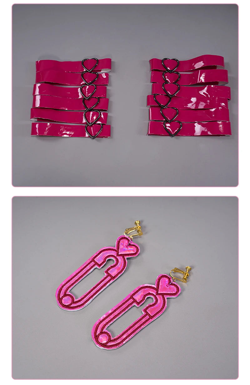 IN STOCK UWOWO Draculauraa Cosplay Costume Pink Suit Vampiree Female Little Devil Cosplay With Cape Hat Halloween Costumes Top