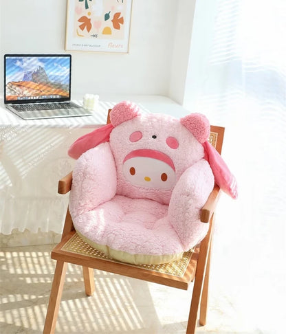 Comfortable Kuromi My Melody Seat Cushion Warm Buttocks Soft Stuffed Anime Cinnamoroll Back Sitting Cushion Chair Non-slip