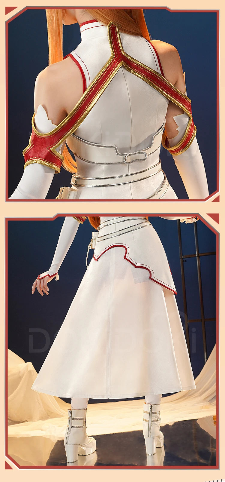 IN STOCK Yuuki Asuna Cosplay Costume Anime Sword Art Online Cosplay DokiDoki-SR Female Costume Yuuki Asuna Halloween Cosplay Wig