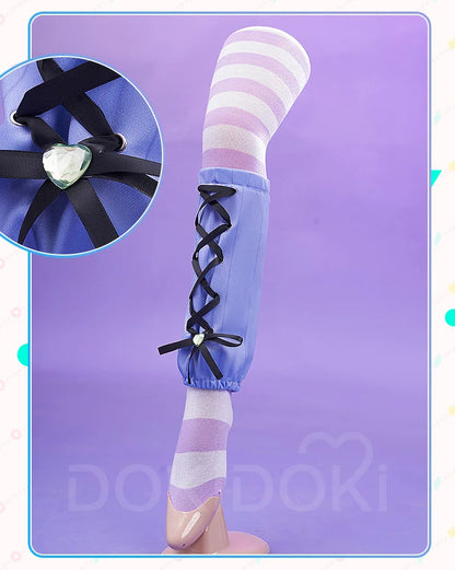 Yoisakii Kanadee Cosplay Costume Game DokiDoki-R Cosplay Women Cute Dress Cosplay Kanadee Bag Earphones Halloween Wig
