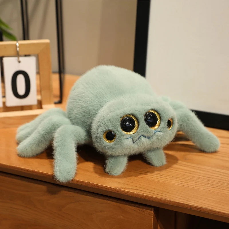 Cute Stuffed Animal Jumping Spider Plushies Colorful Four Eyed Spider Plush Keychain Bag Decor Pendant Spiders Soft Toys
