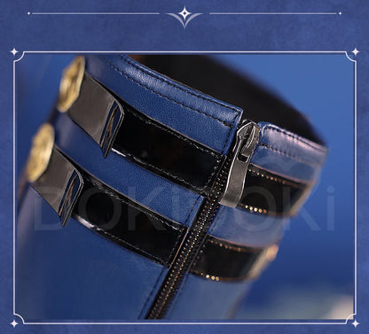 IN STOCK Anaxa Sunday Jiaoqiu Shoes Cosplay Game Honkai: Star Rail Cosplay DokiDoki-SR Men Black Boots Anaxa Cosplay Boots