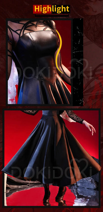 IN STOCK Osaragi Cosplay Costume Manga Anime DokiDoki-SR Women Black Dress Costume Ms. Osaragi Cosplay Halloween
