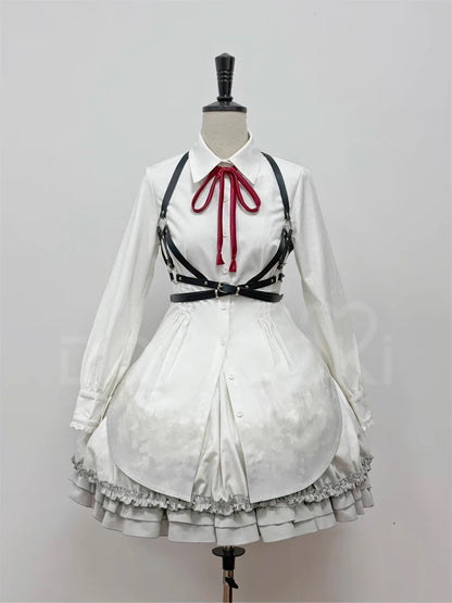 IN STOCK Akiyamaa Mizuki Mikuu Cosplay Costume Game Cosplay【XS-2XL】DokiDoki-R Women White Lolita Dress Mizu5 Cosplay Plus Size