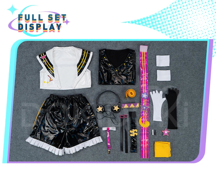 IN STOCK Rinn Lenn Lukaa Cosplay Costume【XS-2XL】DokiDoki-R Women Men Cute Short Dress Costume Muse Dash Rinn Cosplay Plus Size