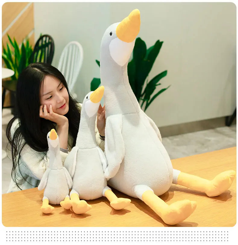 32-90cm Cute Duck Plush Toy Stuffed Animal Big Goose Dolls Large Soft Sleeping Hug Pillow Girl Xmas Birthday Gift