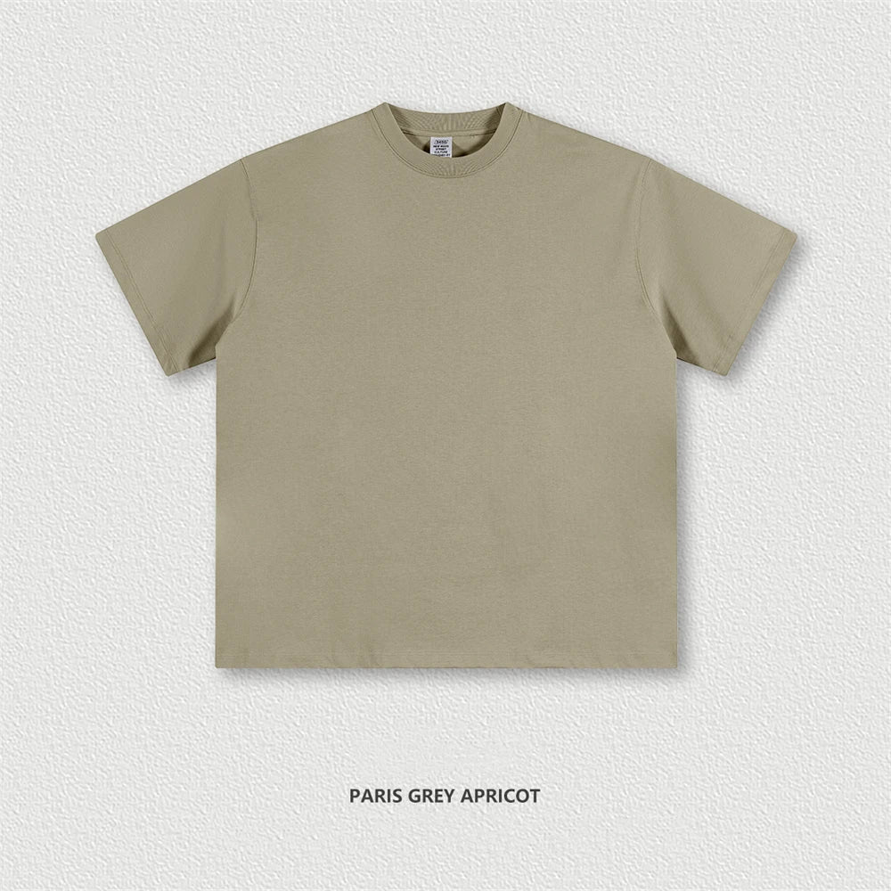 ZODF 2024 Heavy-Weight 345gsm Basic Solid T-Shirts For Men Unisex Women Summer Loose 100% Cotton T Shirt Brand Clothes HY0771