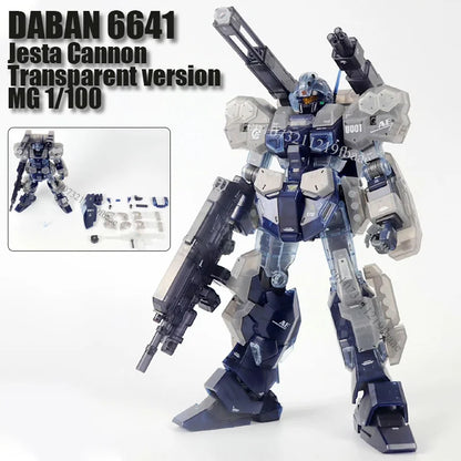 DABAN Model 6641 Jesta Cannon Transparent Version MG 1/100 RGM-96X Assembly Model Kit Action Figures Mecha Robot Plastic Model