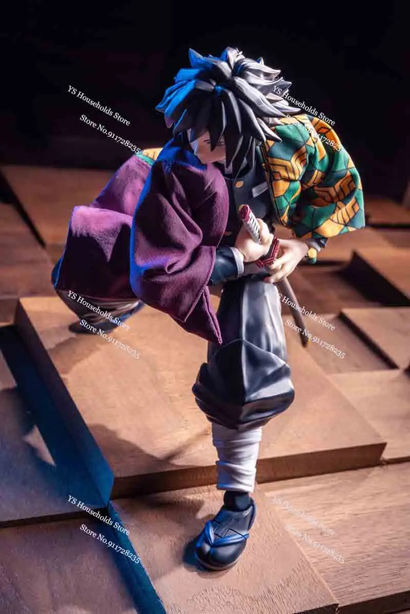 1/12 Kamado Tanjirou Flame Plaid Windbreaker Tomioka Giyuu Spout Matching Color Toy Accessory For Shf Anime Demon Slayer Soldier